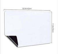 Tableau magnétique effaçable à sec flexible-Feuille de tableau blanc de réfrigérateur réutilisable avec marqueurs pour les listes de cuisine et d'épicerie