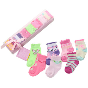 선물 포장 아기 양말 세트 신생아 남아 여아 양말 7일 세트 - Product Image 6
