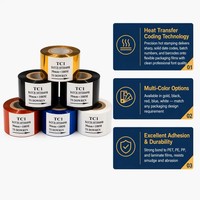 Ruban de codage noir de 30 mm en gros, feuille de marquage à chaud pour l'impression de la date d'expiration et du code de lot, compatible avec le codeur de date portable