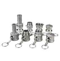 Raccords Camlock de type DC en acier inoxydable 304 316 1/2-6, raccord rapide pour tuyau d'incendie, adaptateur pour réservoir IBC, adaptateur pour conteneur