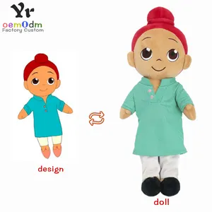 fabric cotton doll 20cm small islamic hijab muslim plush dolls clothes custom doll maker for girls boys
