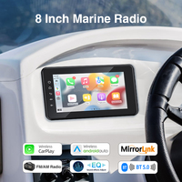 Stéréo marine JMC 8 pouces, stéréo BT, radio étanche, récepteur audio numérique, AM FM pour bateau, voiture, UTV, ATV