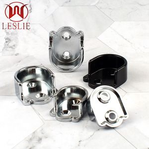 Leslie Wardrobe Clothes Rod Flange Seat Zinc Alloy <b>Wall</b> Mount Non-Detachable YT-2516 YT-1916 - Product Image 2