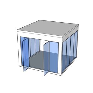 상업용 슈퍼마켓 minimart 음료 워크 인 냉동고 쿨러 신선한 꽃 유리 문 디스플레이 쇠고기 양고기 돼지 고기 콜드 룸 - Product Image 1