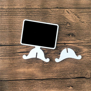 Petit <span class=keywords><strong>tableau</strong></span> noir en <span class=keywords><strong>bois</strong></span> écologique double face Accessoires de mariage créatifs Ornement de Noël Gravure peinte à la main - Product Image 3