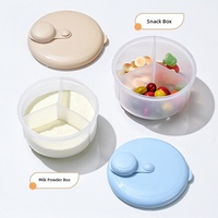Distributeur portable de lait infantile en PE, boîte de rangement compartimentée pour collations et repas, idéale pour les voyages et les sorties