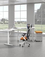 Bureau de jeu en forme de L OMNI, bureau debout électrique ergonomique réglable avec contrôleur de mémoire, bureau d'angle