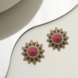 CABODYALS Pcs MM Remaches Decorativos de Cuero, Remaches Rojos con Tornillo, Botones Metálicos Retro en Forma de Girasol para Reparación de Maletas - Product Image 3