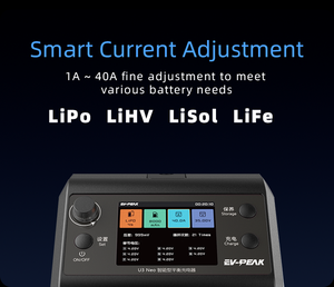 Chargeur intelligent de bureau EV-PEAK U3 Neo 35W 40A, dispositif de charge rapide LiPo pour batterie lithium standard FPV RC - Product Image 4