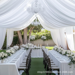 Vente en gros de <span class=keywords><strong>rideau</strong></span> en mousseline de soie pour traitement de fil décoration de plafond de mariage <span class=keywords><strong>rideau</strong></span> en tissu décorations de plafond de mariage de qualité supérieure - Product Image 6
