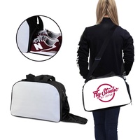 Sac de voyage unisexe en coton vierge durable avec fermeture éclair, compartiment à chaussures, personnalisable par sublimation pour le sport et la gym