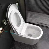 WC intelligent moderne avec chasse automatique, bidet, siège chauffant, capteur de pied, affichage numérique, siphon en S, cuvette de 305 mm et 400 mm