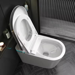 <span class=keywords><strong>WC</strong></span> intelligent moderne avec chasse automatique, bidet, siège chauffant, capteur de pied, affichage numérique, siphon en S, cuvette de 305 mm et 400 mm - Product Image 3