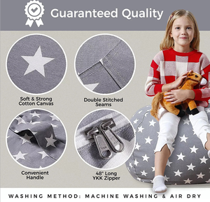 Kids' <strong>Bean</strong> <strong>Bag</strong> Chair Stuffed Animal Storage , <strong>Sitting</strong> Beanbag Storage <strong>Bean</strong> <strong>Bag</strong> for Kids Bedroom - Product Image 5
