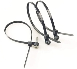 สกรูยึดสายไนล่อน (6 ", สีดำ) สกรูยึดหัวซิป100แพ็ค - Product Image 1