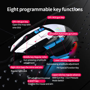 Souris de jeu professionnelle <span class=keywords><strong>G502</strong></span> avec 14000 DPI, câble sans fil, 7 boutons, rétroéclairage LED, design ergonomique, récepteur USB et câble Type-C - Product Image 4