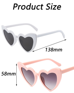 Gafas de Sol en Forma de Corazón Rosa, Blanco y Negro al por Mayor, Accesorios Vintage para Novias, Bodas, Fiestas, Diwali, Ramadán, STELLAR PATH - Product Image 2