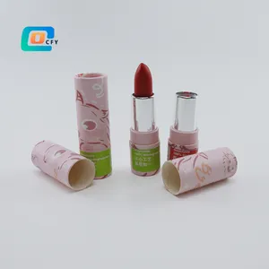 Karton silindir büküm rujlar kağıt ambalaj cilt bakımı dudak parlatıcı kutusu Kraft kozmetik Deodorant dudak balsamı tüpleri