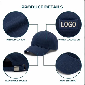 Gorra de Béisbol Estructurada de 5 Paneles con Logotipo Personalizado, Gorra de Béisbol con Cierre a Presión y Etiqueta Tejida Bordada, Gorra de Béisbol con Cuerda al por Mayor - Product Image 2