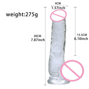 Jiuxi Dildo réaliste transparent en TPE, coloré comme du cristal, jouet sexuel féminin, produit d'amélioration sexuelle pour adultes, vente chaude - Product Image 3