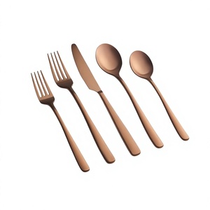 Big Demandable 5-Piece Stainless Steel Luxury Crushed Diamond Back to School Disposable Flatware Set High Quality - Product Image 1