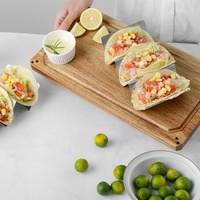 Großhandel Edelstahl Taco Halter Pfannkuchen Rack Taco Stand Wieder verwendbarer Taco Halter