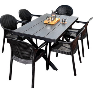 Meubles de jardin modernes Mojia, table et chaises pour cour, villa de loisirs, <span class=keywords><strong>terrasse</strong></span>, jardin, chaise <span class=keywords><strong>en</strong></span> métal, utilisation pour le thé - Product Image 5