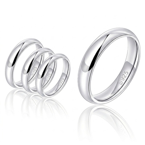 <span class=keywords><strong>Bague</strong></span> en argent sterling 925, alliance de <span class=keywords><strong>mariage</strong></span>, largeur disponible 2 mm et 3 mm, taille US 2-12, bijoux en gros, bagues empilables pour femmes - Product Image 1