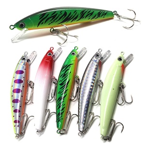 Leurre flottant de haute qualité 120 mm 6,7 g, type Minnow, appât dur avec 2 hameçons triples pour la pêche au bar, à la truite et au brochet en eau douce et salée - Product Image 1