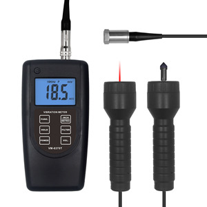 Vibromètre et tachymètre VM-6370T pour la mesure du régime de rotation (RPM) et de la fréquence (Hz). - Product Image 1