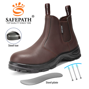 Fabrieks Anti-Smashing Anti-Doorprik Koeienhuid Chelsea Stalen Teen Waterdichte Heren Industriële Schoenen Werkveiligheidsschoenen - Product Image 5