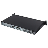 Casing Aluminium Komputer Industri Jaringan Port Lan Tertanam 1U Rackmount Server