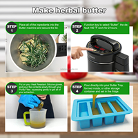 Machine à beurre tout-en-un avec décocarbyleur et infuseur d'herbes, extracteur d'huile botanique électrique 6-en-1 pour tinctures et miel