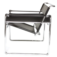Nouvelle Arrivée - Fauteuil Simple en Cuir Style Industriel Médiéval, Canapé Tendance pour Célébrités d'Internet avec Matériaux en Acier Inoxydable pour Restaurant