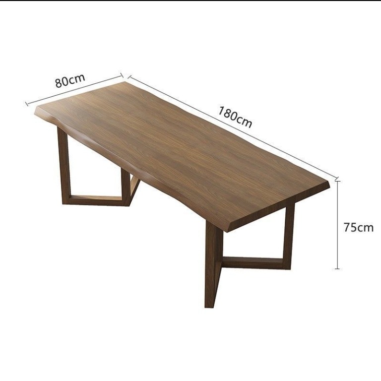 Tea table: 180*80*75cm, 4.5cm thick
