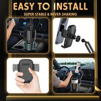 Support de téléphone universel 2-en-1 télescopique à bras long en ABS pour voiture et guidon, réglable à 360 degrés, flexible, vente en gros usine