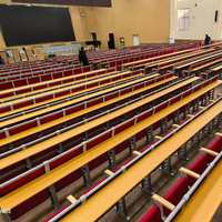 Nouvelles tables et chaises en alliage d'aluminium pour salle de classe universitaire, chaises en rangée pour salle de classe avec escalier pour les élèves, pour l'école