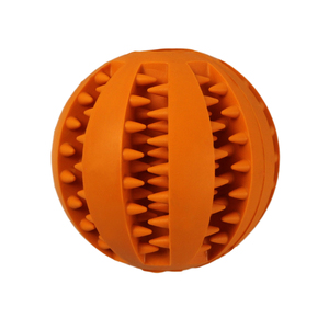 Jouets à mâcher pour chien, balle interactive pour chien à alimentation lente avec design <span class=keywords><strong>dent</strong></span>é, jouet distributeur de friandises TRP pour animaux de compagnie agressifs - Product Image 2