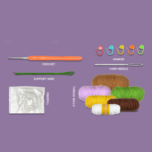 Easy to Do Handmade Kids DIY Craft Plant Flower <b>Crochet</b> and Sewing <b>Set</b> <b>Crochet</b> Knitting Kit - Product Image 2