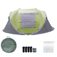 Tente de camping gonflable d'extérieur à ouverture rapide, coupe-vent et imperméable 2000-3000mm, une chambre pour 1-2 personnes, utilisation embarquée, portable