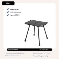 Mesa Plegable de Aleación de Aluminio Estilo Militar para Campamento y Picnic al Aire Libre, Mueble Plegable Portátil de Doble Uso