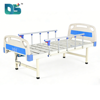 Lit d'hôpital portable de haute qualité avec tête et pieds en ABS, cadre en acier laminé à froid, lit d'hôpital plat