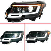 Phares LED : Mise à niveau vers le style 2023 avec feux de jour dynamiques (DRL) et clignotants pour Range Rover Vogue 2013-2017 – Ensemble de phares LED complet