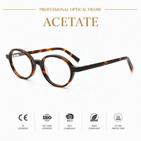 Monturas Ópticas de Acetato para Mujer, Diseño Retro Redondo Grande, Material de Alta Densidad, Encanto Estético, Muestras en 7 Días, OEM ODM