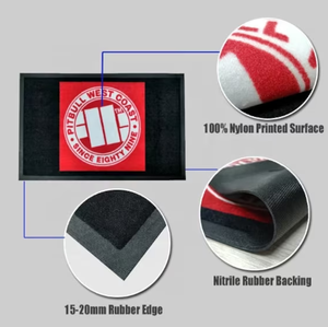 Tapis de porte de luxe de marque, en nylon 6.6 à poils haute densité, avec logo personnalisé, tapis de sol industriel lavable avec envers en caoutchouc pour club de football - Product Image 3