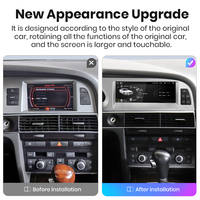 Junsun Radio mobil nirkabel Android CarPlay untuk Audi A6 C6 4F 2005 2006 2007 2008 2009 MMI 2G/3G Unit kepala GPS Multimedia