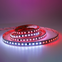 Tira de Luces LED DMX512 5050RGB USB de Alta Calidad Personalizada, 16.3 pies (5 metros), DC24V, Flexible, Programable, Direccionable, IP67