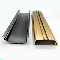 YL nouvelle poignée en aluminium Gola profil C poignée de traction de porte d'armoire de cuisine dissimulée avec lumière LED poignées de lumière en aluminium