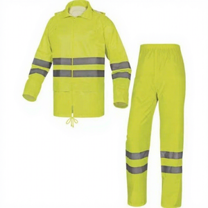 Prix fabricant, OEM personnalisé, combinaison de <span class=keywords><strong>pluie</strong></span> de sécurité réfléchissante de haute qualité pour travailleurs, veste et <span class=keywords><strong>pantalon</strong></span> imperméables et durables pour hommes - Product Image 1