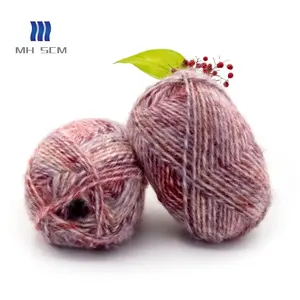 Hand knitting air yarn gradient fancy rainbow cake yarn polyester blended multicolor knitting and crochet yarns